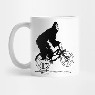 Funny BIgfoot Riding A Bike Mug